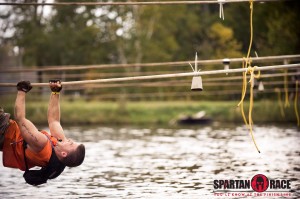 tyrolean traverse ultra beast rope traverse over water at spartan obstacle race