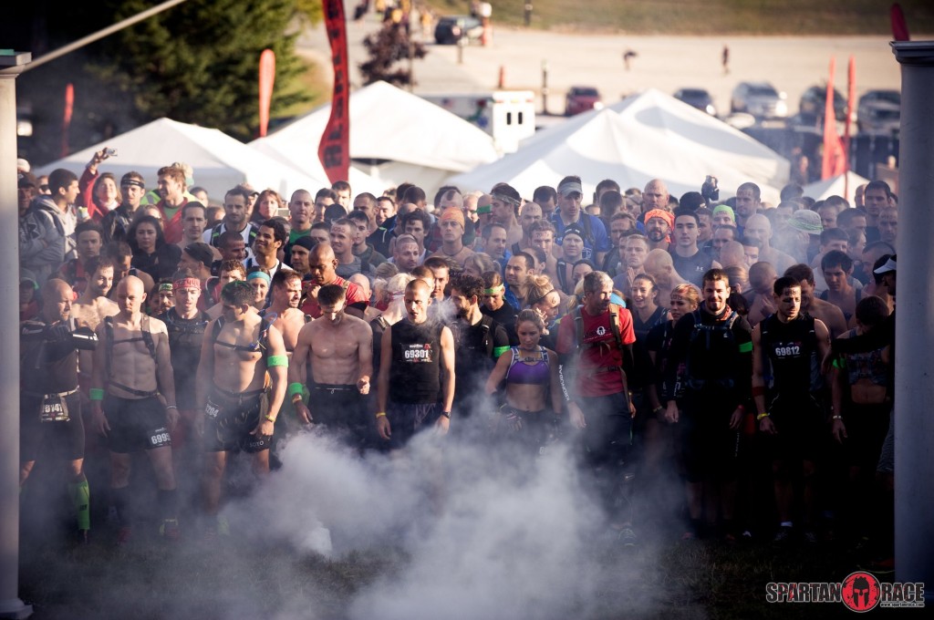 Starting line of Ultra Beast in Killington Vermont Obstacle Race Starting Line